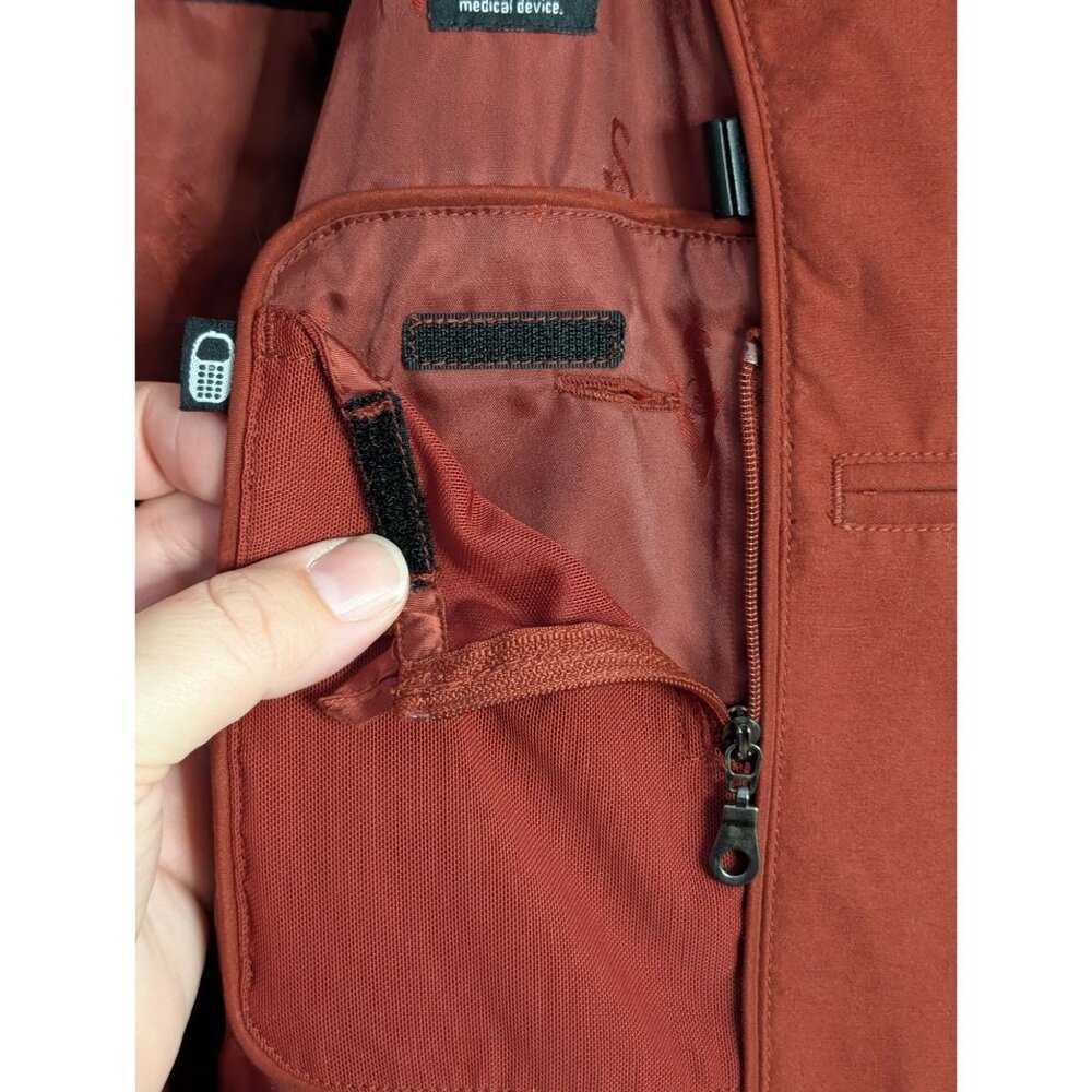 ScotteVest Womens Rust TEC Travel Trench XXL Double-Breasted Belted Coat Pockets - Picture 5 of 16